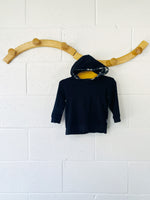 Super Soft Black Hoodie, 6-12 months
