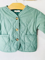 Green Quilted Jacket, 18-24 months