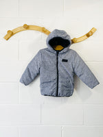 Black + Heather Grey Reversible Jacket, 4-5 years