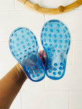 Blue Jelly Closed Toe Sandals, size 6.5