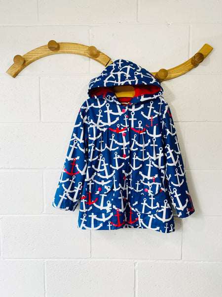 Anchors Away Terry Lined Rain Coat, 6 years