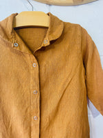 Red Creek Ochre Linen Jumpsuit, 4-5 years