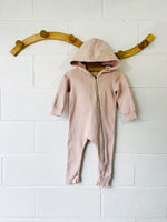 mini mioche Blush Biker Romper, 12-18 months