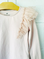 Blush Ruffle Shoulder Top, 6-8 years