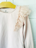 Blush Ruffle Shoulder Top, 6-8 years