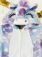 Purply Fuzzy Unicorn Costume 3 years
