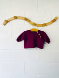 Engel Plum Wool Fleece Sweater, 3-6 months (62/68)