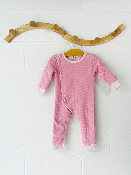 Petit Bateau Pinky Footless Padded Sleeper, 24 months