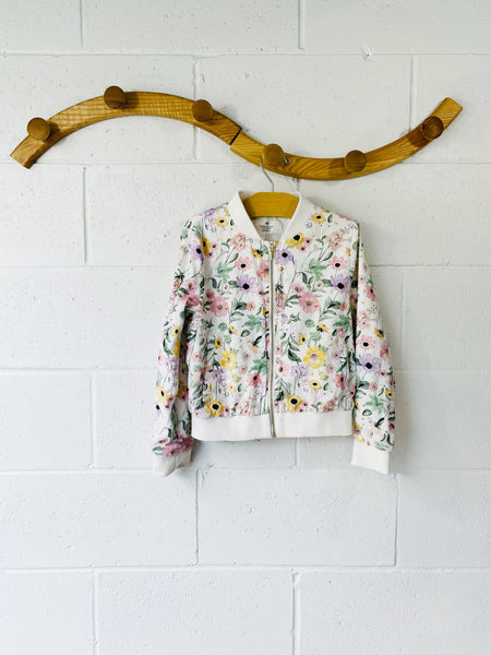 Linen Light Floral Jacket, 6-8 years