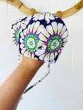 Purple Floral Sun Bonnet, 3 months