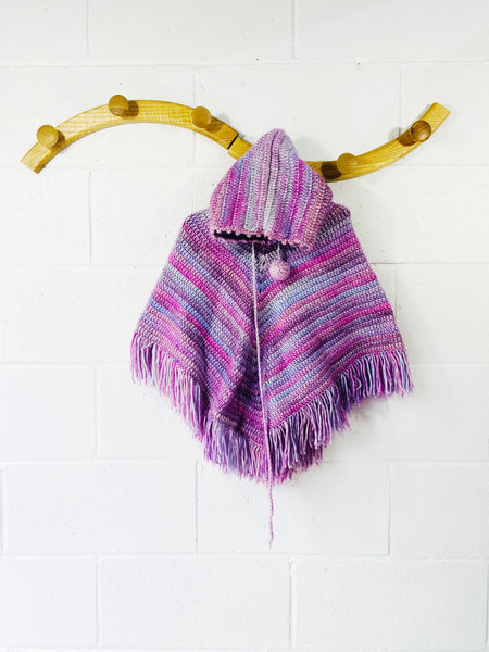 Purple Hues Poncho, 5-6 years