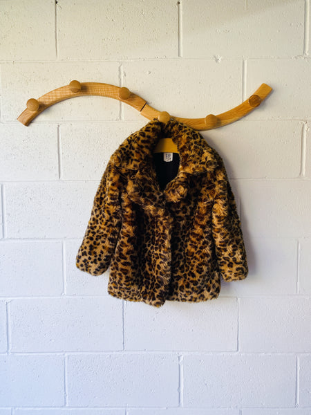 Faux Fur Leopard Coat, 4-5 years (XS)