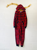 Buffalo Check Hooded Plush Jumpsuit , 10 years