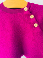 Engel Plum Wool Fleece Sweater, 3-6 months (62/68)