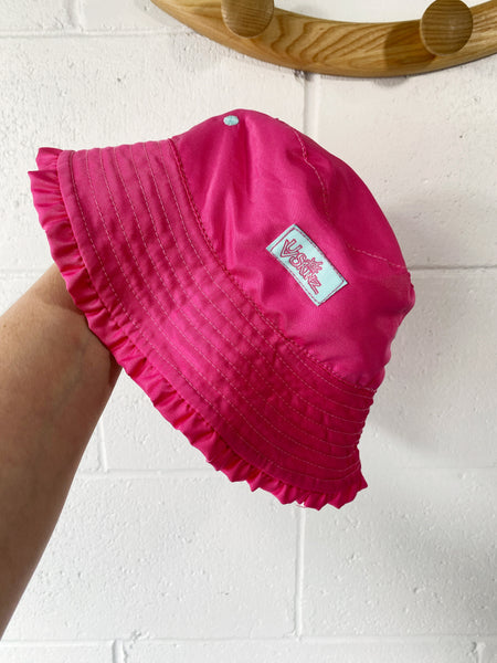 Floral + Pink Reversible Sun Hat, 4 years