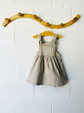 Taupe + Charcoal Stripe Dress, 4 years