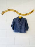 Wheat Chambray Polka Dot Button Up, 18 months