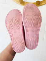 Pink Pearlescent Slip-On Shoes, size 12