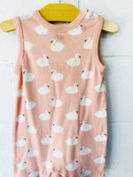 Parade Organics Pink Swans Romperall, 12-18 months