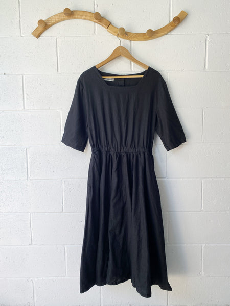 Black Linen Dress, Women’s MED/LG
