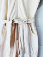 Reformation Cassidy Cream Denim Jumpsuit, Women's XS (size 2)