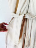 Reformation Cassidy Cream Denim Jumpsuit, Women's XS (size 2)