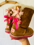 Light Brown Bailey Bow Boots, youth size 3