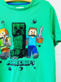 Green Flip Sequin Minecraft Tee, 10-11 years