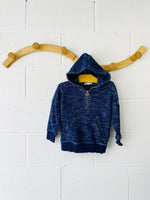Heather Blue Knit Hoodie, 3 years