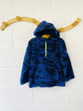 Blues + Greens Patterned Fleece Pullover, 6 years