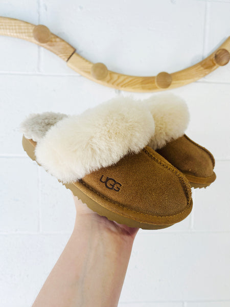 UGG Light Brown Cozy Slippers, size 13.5