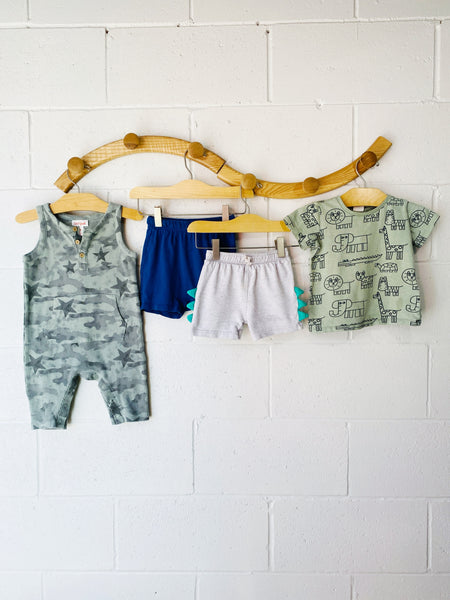 Green, Blue + Animal Bundle, 12-18 months