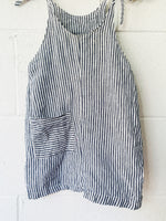 Linen Stripe Romperall, 24 months