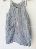 Linen Stripe Romperall, 24 months