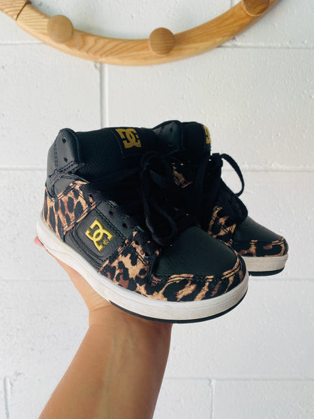 Leopard and Gold Sneakers, size 11