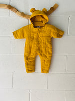 Crinkle Cotton Padded Bunting Suit, 6 months
