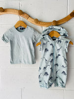 Dino Romper + Tee Outfit, 6-9 months