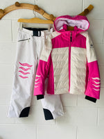 Bogner Pink & White 2 Piece Ski Suit, 7-8 years