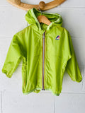 K-Way Le Vrai Lime Zip Rain Jacket, 3 years