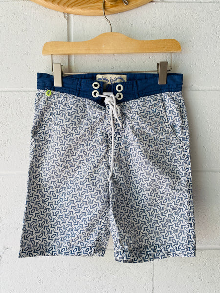 Funky Patterned Board Shorts, 10 years