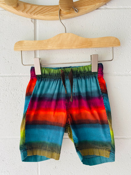 Funky Rainbow Shorts, 6-9 months