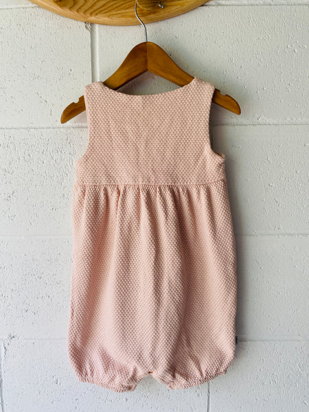 Wheat Blush Patterned Romper, 2 years