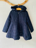 Navy Skirted Midweight Puffer, 9 years