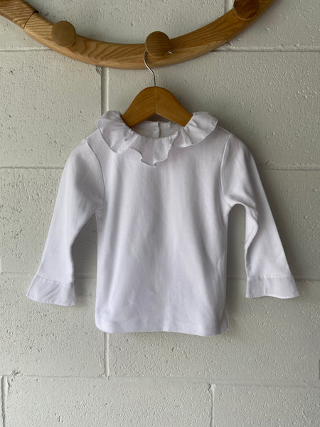 Amaia Fluted Sleeve White Top, 3 years