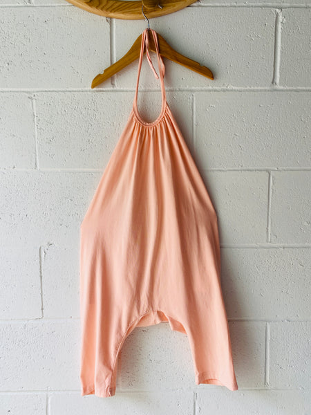 Peach Cropped Bubble Romper, 9-10 years (140)