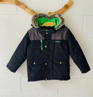 Black + Lime Green Parka, 5 years
