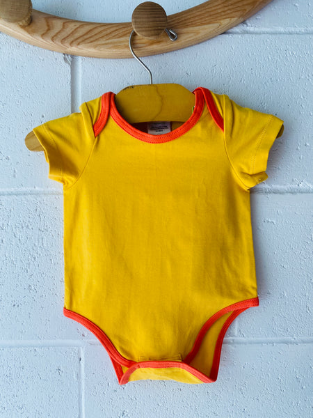 Bright Yellow Onesie, 3-6 months