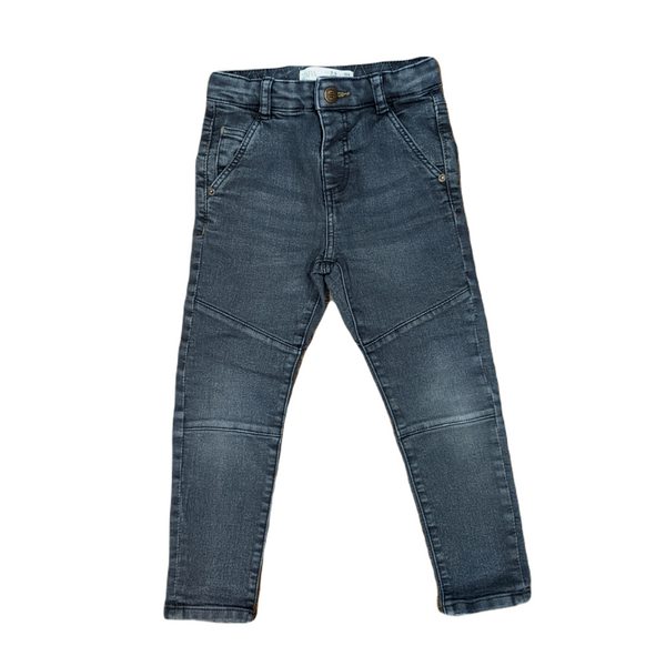 Grey Biker Skinnies, 3-4 years