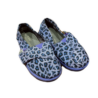 Purple Leopard Slip Ons, Size 7 (T7)