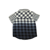 Ombre Check Short Sleeve Button Up, 12-18 months